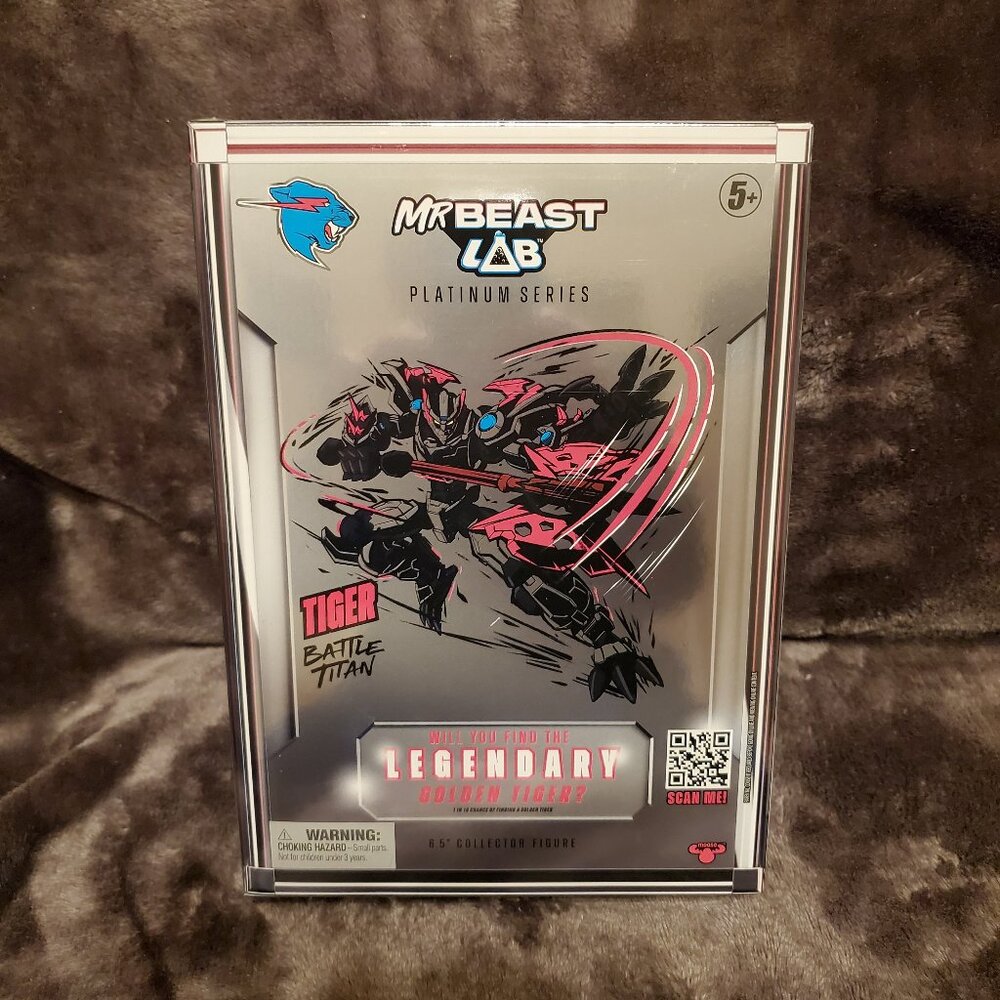 ULTIMATE MrBeast Lab Platinum Series Tiger Battle Titan Collector Figure 6.5"